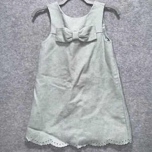 Janie and Jack Girls 4 Bow Formal Sleeveless Dress Wool - Picture 1 of 9