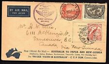 FFC AUSTRALIA TO  NEW GUINEA TO AUSTRALIA (AUSTRALIAN AIR MAIL CATA 395 )(K1540)
