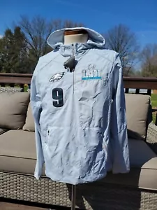 Nick Foles Philadelphia Eagles SuperBowl Media Day Windbreaker Jacket L - Rare - Picture 1 of 21