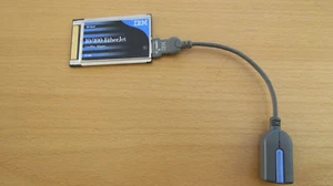 IBM EtherJet CardBus 10/100 Ethernet LAN Adapter Karte + Kabel 08L3160 - Bild 1 von 2