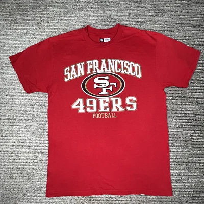 Team Apparel Size M Adult Unisex T Shirt San Francisco 49ers Football NFL Red - Image 1 of 4