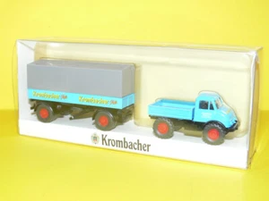 Wiking - Unimog 406 mit Pritschenanhänger "Krombacher Pils" - 1/87 H0 - Neu&Ovp - Bild 1 von 2