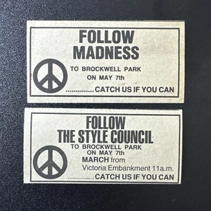 MADNESS / STYLE COUNCIL CND BROCKWELL 1983 | VINTAGE SMALL GIG ADVERT 2X3" - Picture 1 of 1