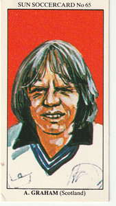Sun Soccercard International Stars no. 65: Arthur Graham Scotland