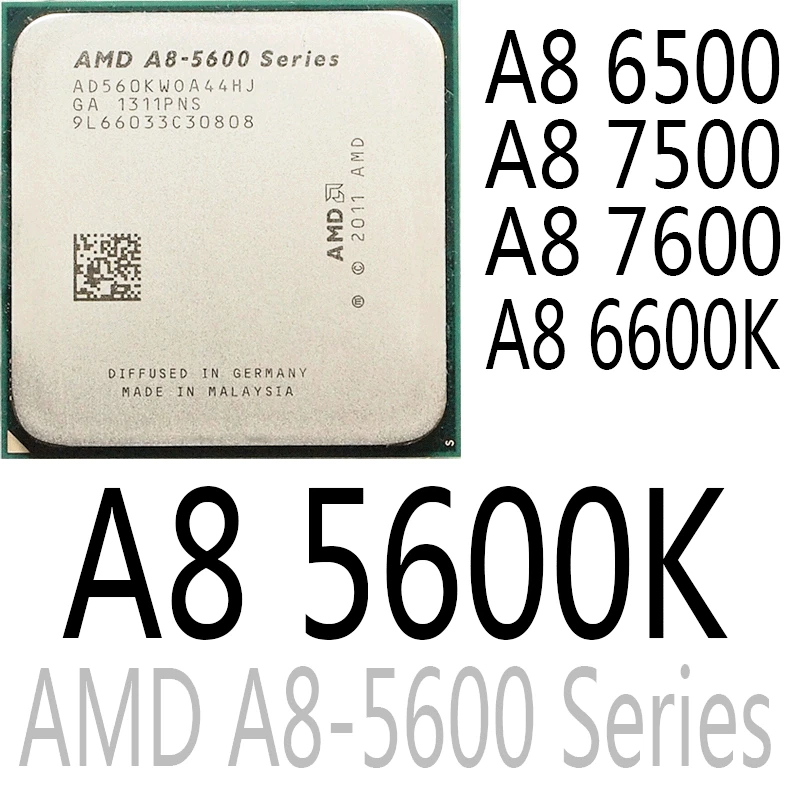AMD Phenom A8-5600K A8-7500 A8-7600 A8-6500 A8-6600K CPU Processor - Image 1 of 1