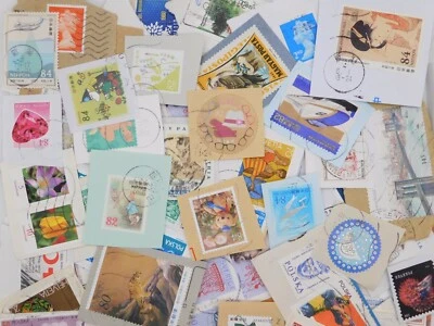 STAMP WORLD WIDE 200g lot ON paper Charity commemorative kiloware 20% JAPAN - Image 1 of 4