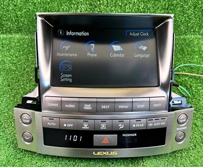 Pantalla de navegación LEXUS LX570 2008-2010 86430-60040 OEM LHD usada Foto 1 de 4