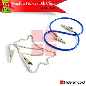 2 Stück Chirurgischer Patient Serviettenhalter Tattoo Kordel Flexibler Latz Clip Krokodil Typ - Bild 1 von 3