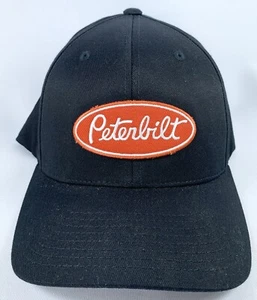 Peterbilt Red Logo Shield Black L/XL Baseball Cap - Picture 1 of 5