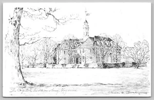 The Colonial Capitol Williamsburg Virginia VA A/S Charles H  Overly Postcard D30 - Imagen 1 de 2