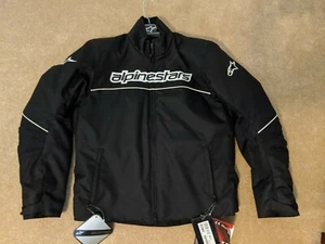 ALPINESTARS AST-1 WP MENS TEXTILE MOTORCYCLE JACKET BLACK SIZE LARGE - Foto 1 di 6