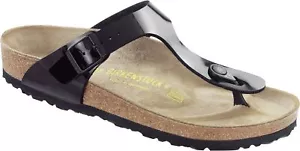 Birkenstock Zehenstegsandale Gizeh schwarz Lack Gr.35 normale Weite - Bild 1 von 2