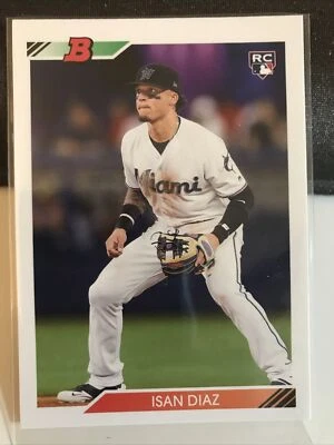 2020 Bowman Heritage Rookie RC #5 Isan Diaz Miami Marlins - Image 1 of 3