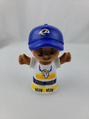 NFL Los Angeles Rams Football Player  Fan Mattel Fisher Price Little People  - Image 1 of 4