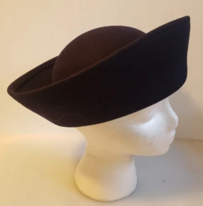 Vintage Bloomingdale's Made in Italy Navy Blue 100% Wool Wide Brimmed Solid Hat  - Picture 1 of 10