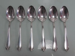 6 Kaffeelöffel BSF Model Erika 90er Silberauflage - Picture 1 of 2