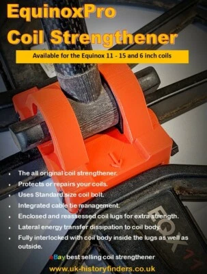 UKHF Minelab Equinox 11"" Spule Pro Verstärker Equinox 600 - 800 - rot