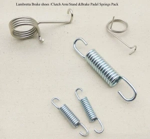 LAMBRETTA STAINLESS STEEL SPRING BRAKE PEDAL CLUTCH BRAKE SHOE KICK STAND SPRING - Picture 1 of 1