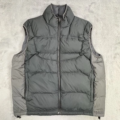 REI Goose Down Puffer Vest Men’s XL Black Gray Travel Outdoors Camping Hiking - Image 1 of 4