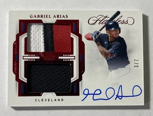 2022 Panini Flawless Gabriel Arias Ruby Dual Memorabilia Patch Auto 3/7 #DMA-GA - Picture 1 of 2