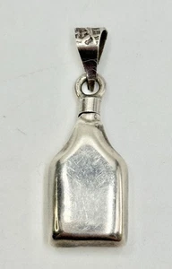 Vintage Pendant Sterling Silver Poison Bottle Flask Taxco Mexico Marked  - Picture 1 of 9