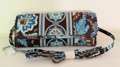 NUEVO CON ETIQUETAS Vera Bradley Elegante Cartera Retirada AZUL JAVA Bandolera Correa Cartera Triple Pliegue Foto 1 de 4