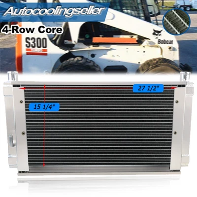 Radiador de 4 filas apto para Bobcat S300 T320 T250 S250 S220 T300 A300 #6684367,6737650 Foto 1 de 4