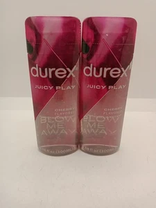*READ* 2X Durex Juicy Play Cherry Flavored Personal Lubricant 3.38oz - Picture 1 of 2