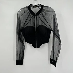 Kaylee Kollection Damen Top Größe M transparentes Netz Whimsigoth Fairygrunge Y2K Club - Bild 1 von 7