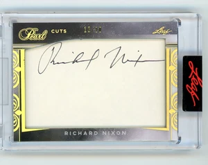2025 Leaf Pearl * RICHARD NIXON * U.S. President Cut Auto AUTOGRAPH Card 13/20 - Picture 1 of 2