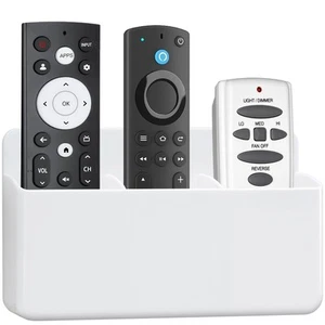 3 Slot Adjustable Remote Control Holder Wall Mount, TV Remote Holder, Self Ad... - Picture 1 of 7