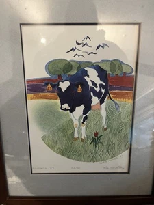 Rie Munoz "NUMMER 27" 153/900 signierte Lithographie 1991 hinter Glas gerahmt - Bild 1 von 5