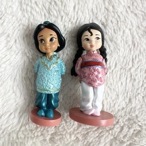 Disney Animators Collection Mulan und Jasmin 3" Figur Cake Topper PVC - Bild 1 von 4