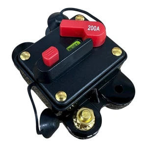 Interruttore a batteria impermeabile 200A 12-48V DC reset manuale fusibile auto barca - Foto 1 di 5