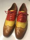 Mona Flying leather wingtips women's shoes Size 9 50’s Style Handmade