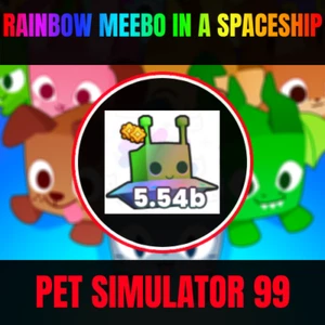 Pet Simulator 99 -Rainbow Meebo In a spaceship (5.54B ) Quick Delivery - PS99