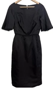 Damen Vintage 50er 60er schwarz Perlen Cocktail Party Fit & Flare Kleid LESEN - Bild 1 von 11