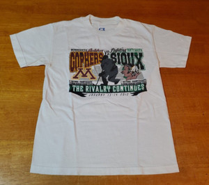 North Dakota UND Fighting Sioux Hockey Rivalry Shirt Sm - Minnesota Gophers 2012