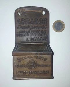 SCATOLA DI LATTA PORTA SAPONE ABRADOR SAPONERIE DE BERNARDI TORINO LINGOTTO 1890 - Foto 1 di 5