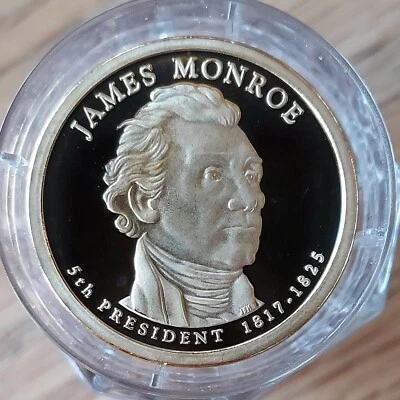2008 S James Monroe Presidential Dollar Proof from Proof Roll ANACS 68+ Grade - Image 1 of 2