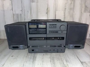 Vintage Yamaha AST-C10 Portable AM/FM CD Dual Cassette BoomBox Cassette Works - Picture 1 of 11