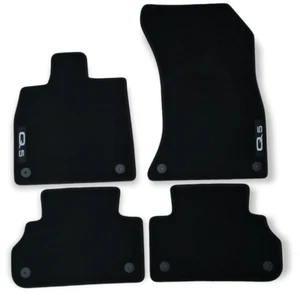 Car Floor Mats Velour For Audi Q5 SQ5 FY Waterproof Black Carpet Auto Liners New - Picture 1 of 11