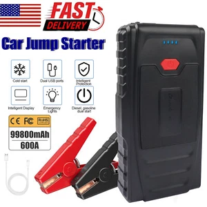 Car Jump Starter 99800mAh Portable Charger Power Bank with LED Flash Light US - Picture 1 of 10