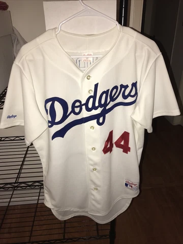 Vintage 1991 MLB Rawlings Authentic Jersey Darryl Strawberry #44 Dodgers Sz 42 Cover