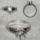 8x6 Oval Deco Ring Setting SIZE 6.5 Sterling Silver ring casting .925