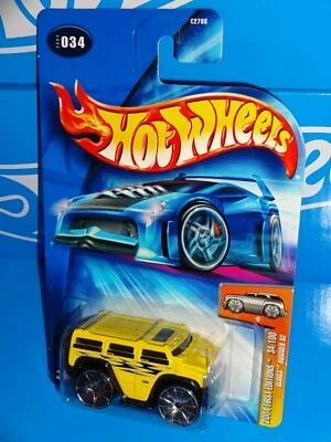 Hot Wheels 2004 First Editions #34 Blings Hummer H2 Yellow w/ BLINGs - Image 1 of 2