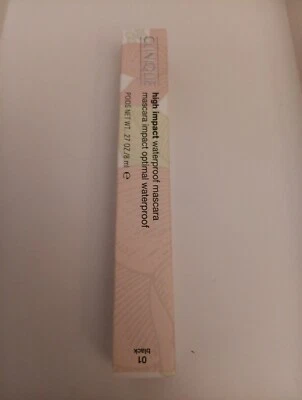 CLINIQUE high Impact Waterproof Mascara- 01 BLACK 0.27oz./8 mL Nib Free Shipping - Image 1 of 3