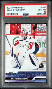 2023-24 Oberdeck Serie 2 Ton Stevenson Young Guns Rookie RC #457 - PSA 10 - Bild 1 von 2