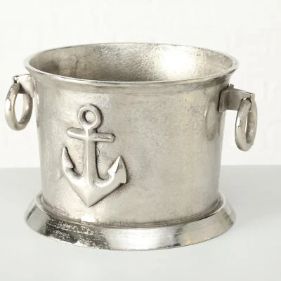 Maritimo Secchio per il Vino Ancora Argento Alluminio - Immagine 1 di 4