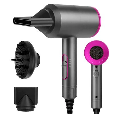 ZREE Ionen Föhn Haartrockner mit 3 Diffusor Haarfön Profi Fön Ionen 2000W Hair Dryer
